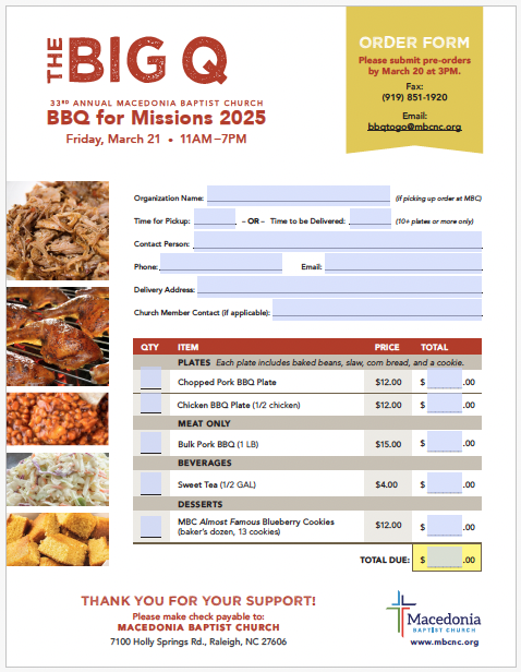 Download BBQ Order Form