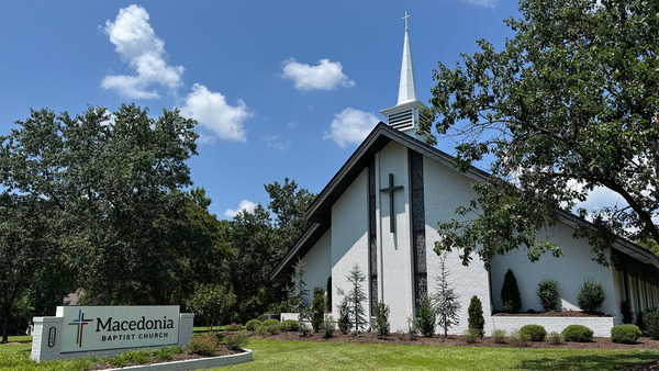 Macedonia Baptist Church front of building
