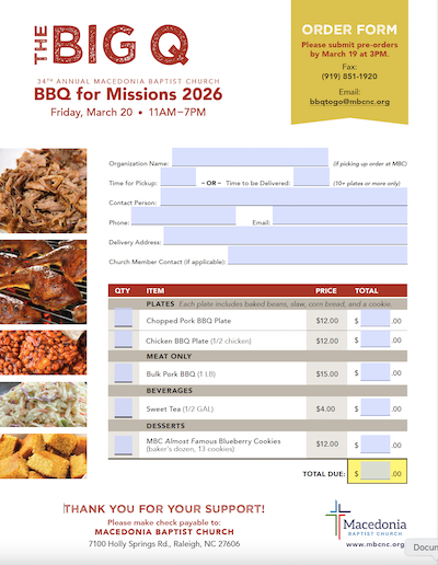 BBQ Order Form