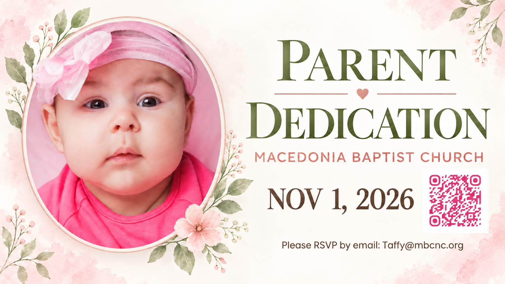Parent Dedication - Novermber 1