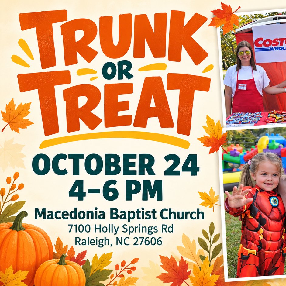 Trunk or Treat - October 24th, 4-6 PM